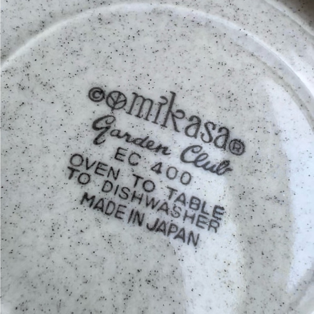 Vintage Mikasa Garden Club Saucers (4) - Picture 2 of 4